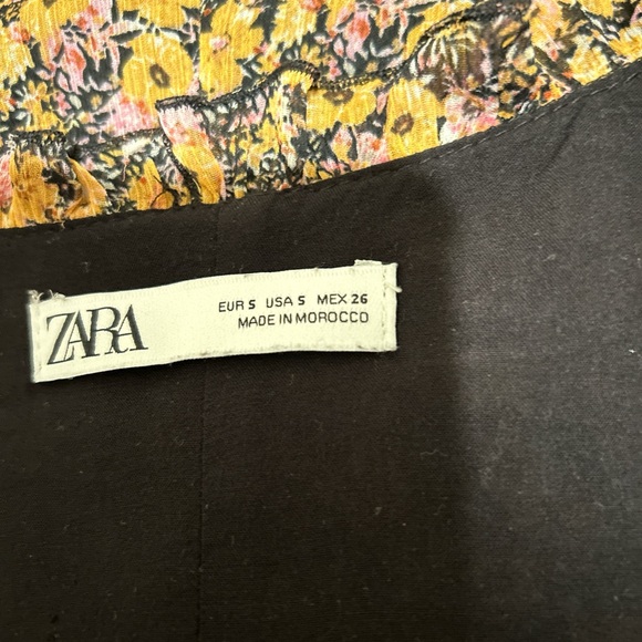 Zara Yellow and Pink Floral Skirt - Picture 1 of 4